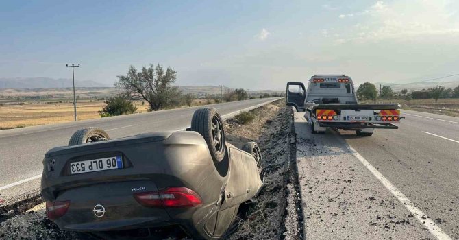 Burdur-Fethiye karayolunda otomobil takla attı: 5 yaralı