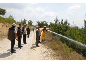 Adana’da orman yangını riskine karşı tatbikat gerçekleştirildi