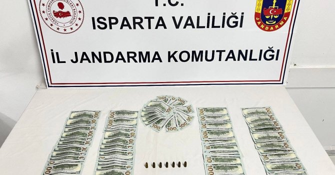 Isparta’da piyasaya sahte dolar sürmek üzere olan 3 şahıs yakalandı