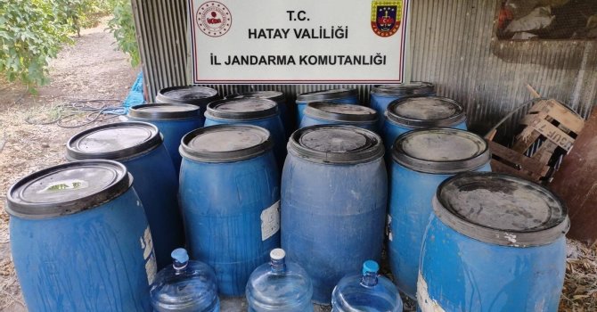 Hatay’da 1550 Litre kaçak alkol ele geçirildi