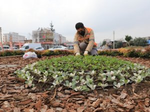 Büyükşehir’den kavşaklara peyzaj düzenlemesi