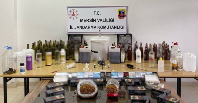 Mersin’de sahte içki operasyonu: 124 litre sahte içki ele geçirildi