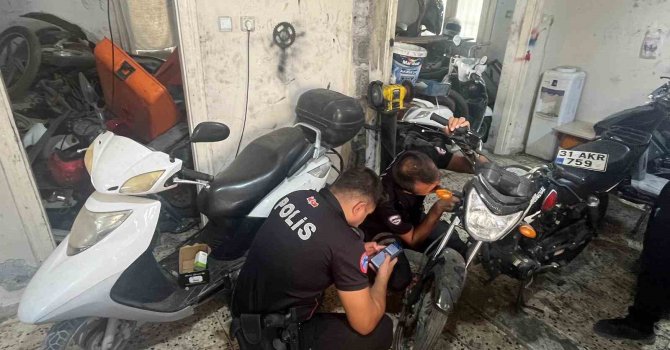 Hatay’da motosiklet tamircileri denetlendi