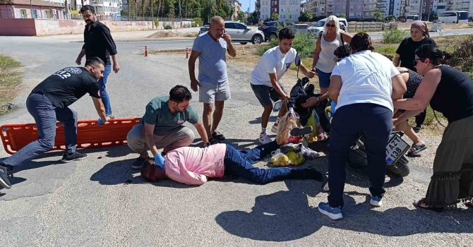 Manavgat’ta motosikletten düşen adam ağır yaralandı