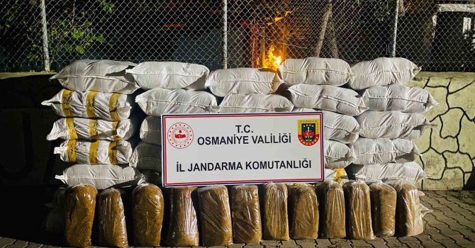 Jandarmanın durdurduğu minibüste 1 ton 460 kilo kaçak tütün ele geçirildi