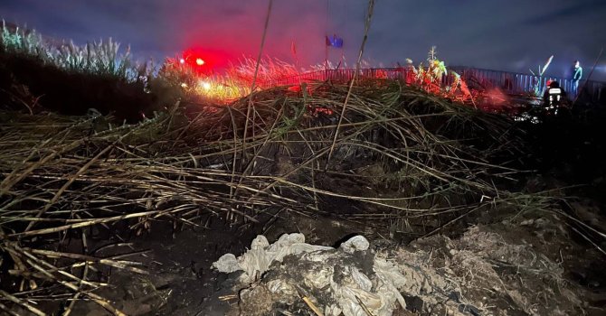 İki ayrı noktada çıkan sazlık yangınları korkuttu