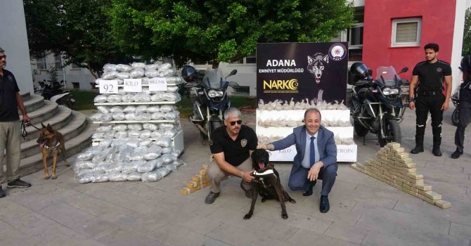 Adana’da 105 kilo 800 gram eroin ve 92 kilo skunk ele geçirildi