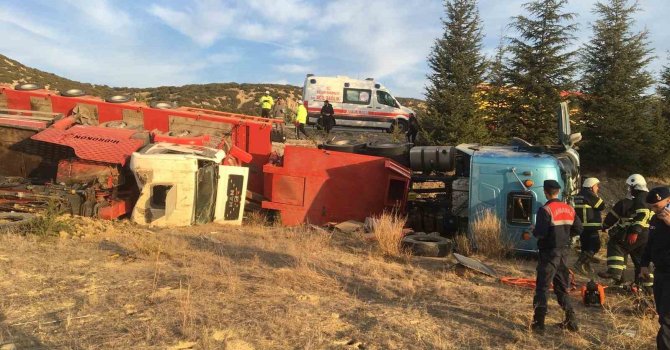 Isparta’da kontrolden çıkan tır devrildi, sürücü hayatını kaybetti