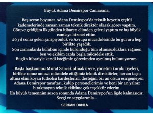 Adana Demirspor’da Serkan Damla dönemi sona erdi