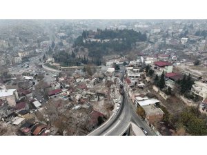 Maraş Kalesi ile Sarayaltı bağlantı yolu yapılıyor