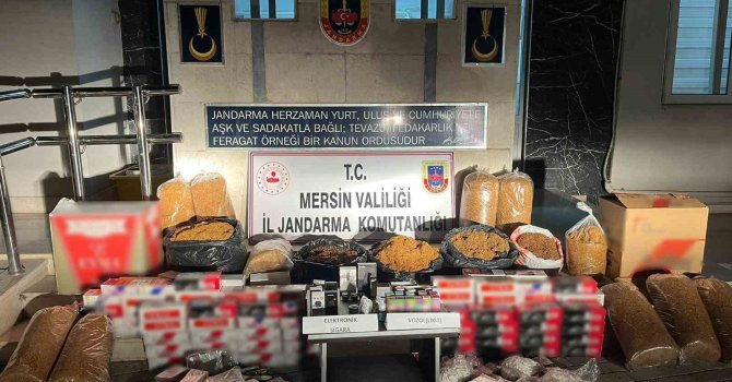 Mersin’de kaçak 34 bin adet makaron ele geçirildi