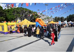 Mersin’de ara tatile giren öğrenciler için etkinlik alanı oluşturuldu