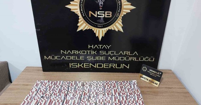 İskenderun’da uyuşturucu hap ele geçirildi