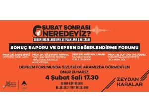 Büyükşehir’den 4 Şubat Salı günü Deprem Çalıştayı