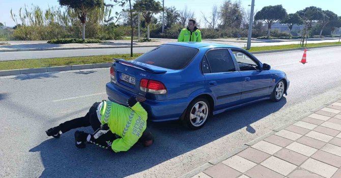 Antalya’da abartılı egzoza 7 bin 129 lira ceza