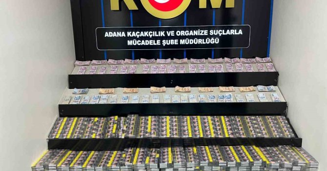 Adana’da 7 bin 335 paket kaçak sigara ele geçirildi, 520 bin TL’ye el konuldu