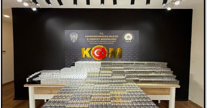 Kahramanmaraş’ta 5100 paket kaçak sigara ele geçirildi