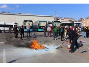 Kepez Belediyesi personeline yangın eğitimi