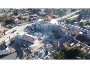 Restorasyon çalışmalarının yüzde 80’i tamamlanan Habib-i Neccar Camii, yaz ayında açılması hedefleniyor