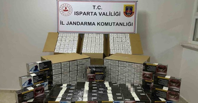 Isparta’da 60 bin adet kaçak makaron ele geçirildi