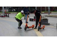 Gelişigüzel bırakılan scooterlar toplandı, 690 TL ceza uygulandı