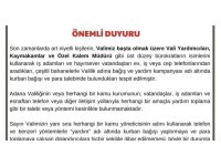 Adana Valiliği, vatandaşları bayram öncesinde dolandırıcılığa karşı uyardı