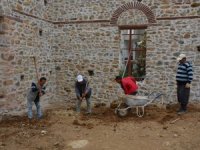 Alanya Gülevşen Camii’nin ana duvarları tamamlandı