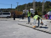 Alanya’nın Akdam Meydanı parke taş ile kaplandı